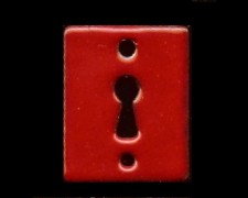 Enameled Lock Plate - Red